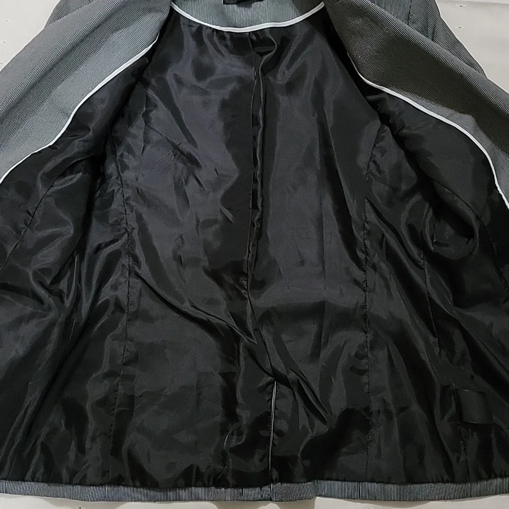 Worthington‎ Womens Black White Chain Blazer Jacket Size 8 New 830-4006 0059